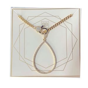 BBLila Gold Pave Necklace